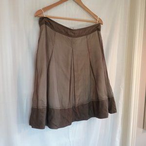 Hugo Boss Skirt | A-line Brown Sheer Overlay | 10